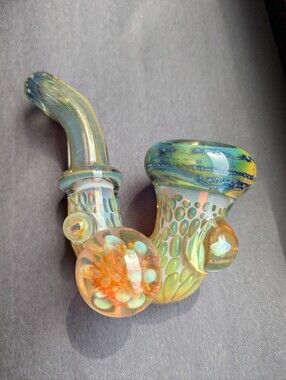 Gold and Silver Fumed Sherlock - Hippo Glass